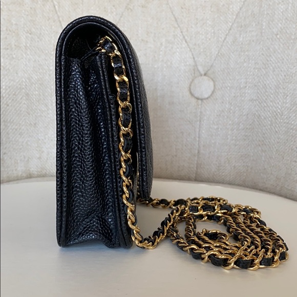 ❌SOLD💰Chanel Caviar Quilted Wallet On Chain Black - Picture 9 of 13